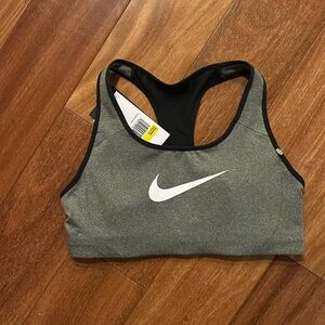 Nike DriFit Sports Bra - Gray/Black - High Support - Size S- NWT